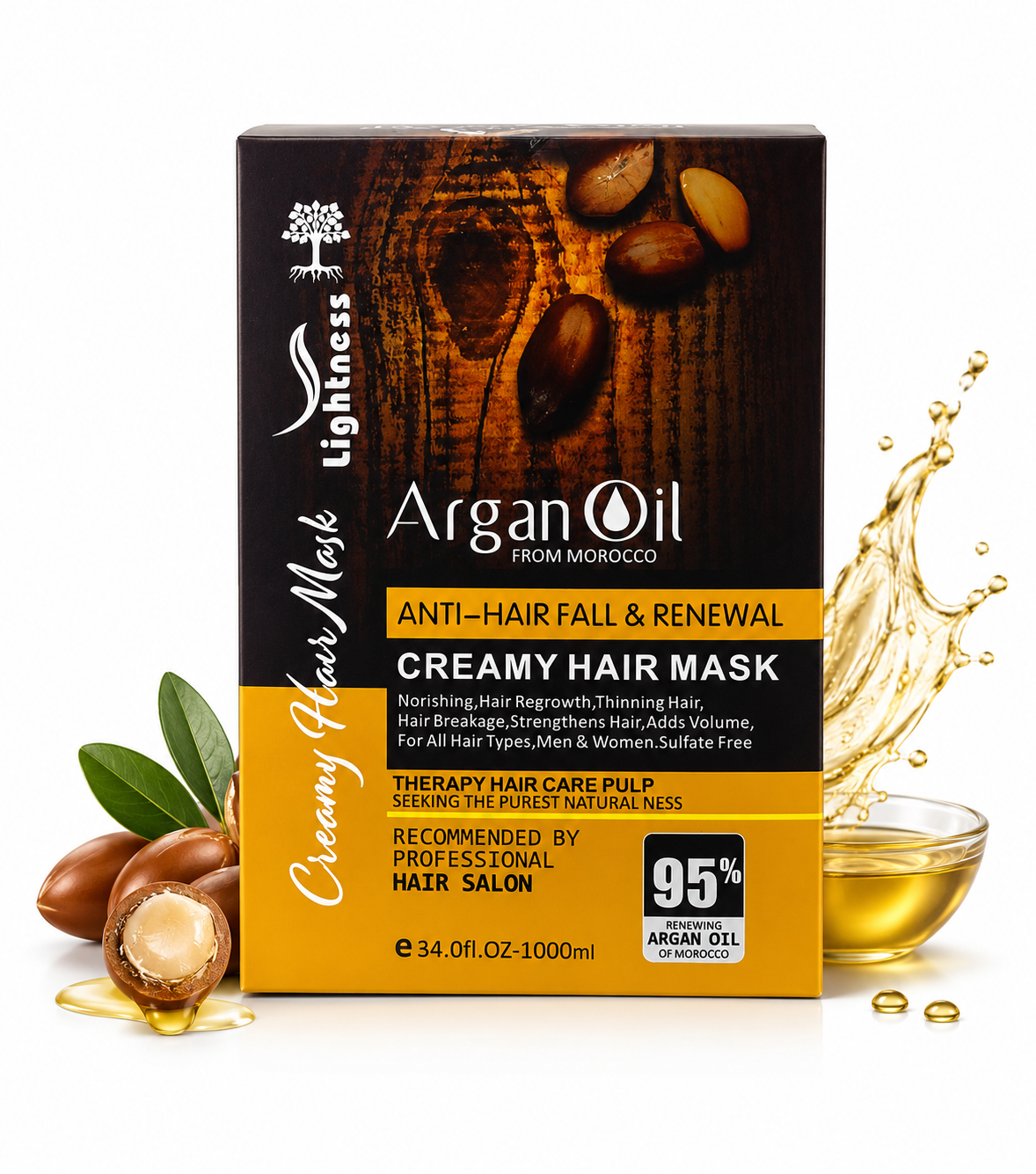 ماسک مو میگ Mige بدون سولفات حاوی روغن آرگان Argan Oil حجم 900 میل -
