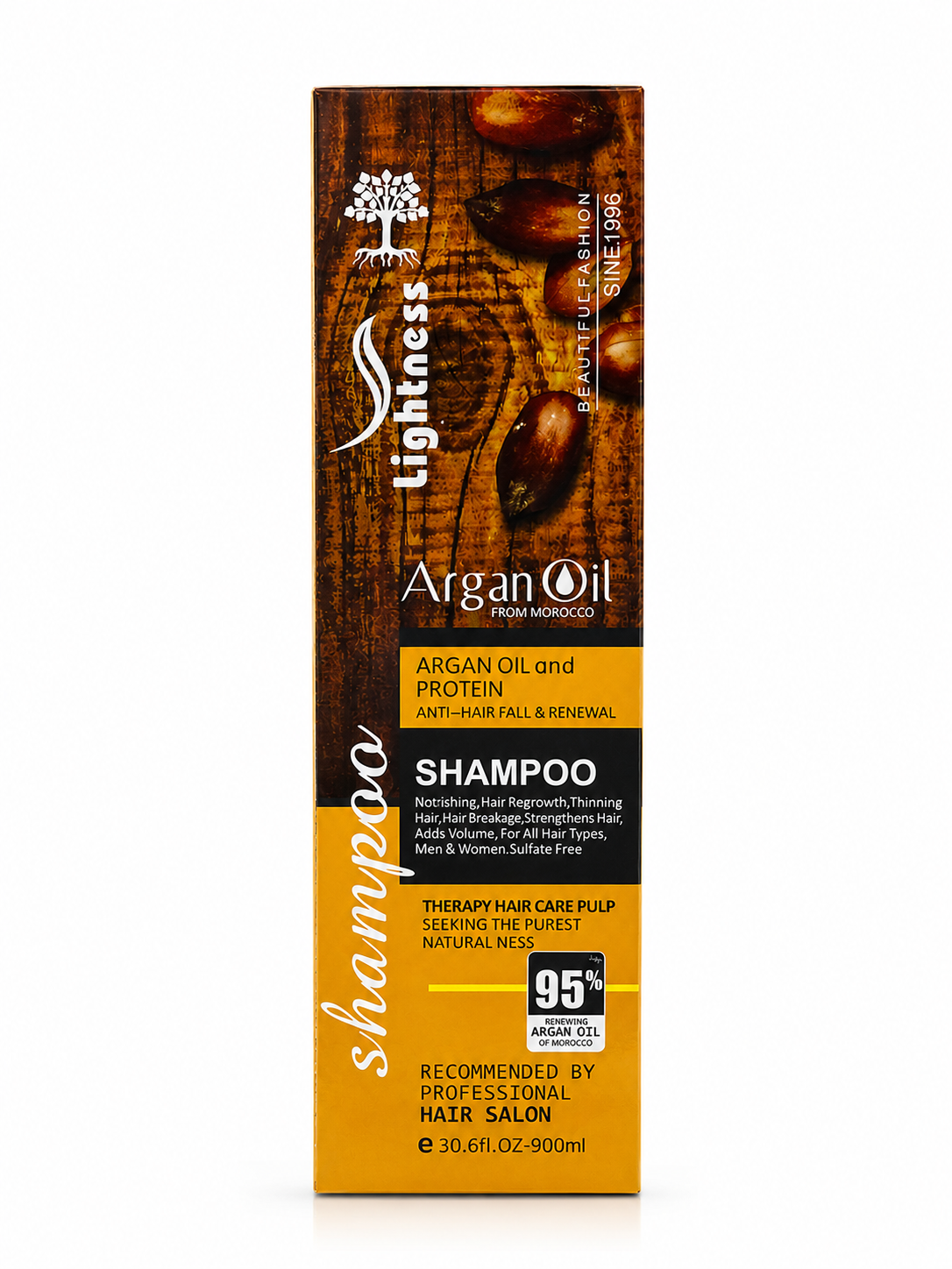 شامپو تقویت‌کننده و ضد ریزش مو لایتنس مدل Argan Oil حجم 900 میلی لیتر  - کمپانی فورهیر