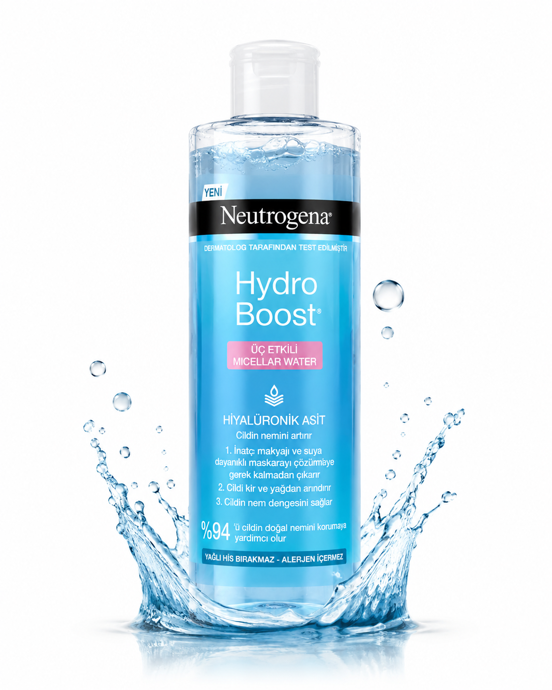 میسلار واتر هیدرو بوست نوتروژینا مدل Hydro Boost حجم ۴۰۰ میلی‌لیتر